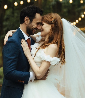Laura Pitt-Pulford with her husband George Blagden.